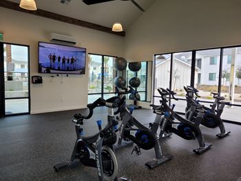 stationary bikes  at Park West at Stockdale River Ranch, California